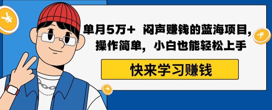 单月5万+闷声赚钱的蓝海项目，操作简单，小白也能轻松上手-随风资源网
