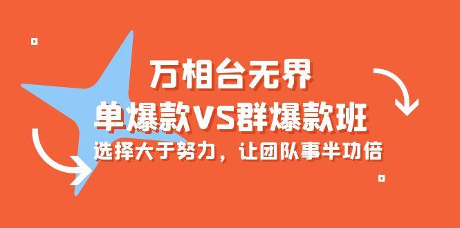(10065期)万相台无界-单爆款VS群爆款班：选择大于努力，让团队事半功倍(16节课)-随风资源网