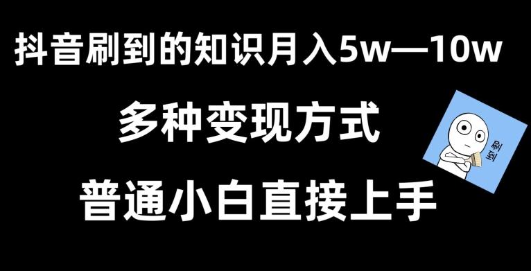 抖音刷到的知识，每天只需2小时，日入2000+，暴力变现，普通小白直接上手【揭秘】-随风资源网