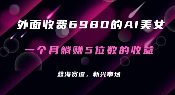 外面收费6980的AI美女项目！每月躺赚5位数收益(教程+素材+工具)【揭秘】-随风资源网