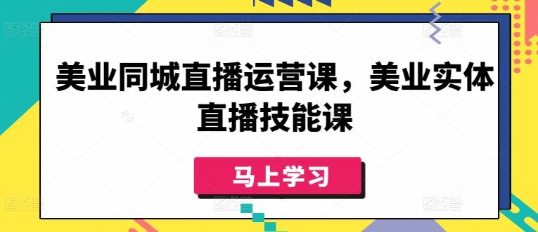 美业同城直播运营课，美业实体直播技能课-随风资源网