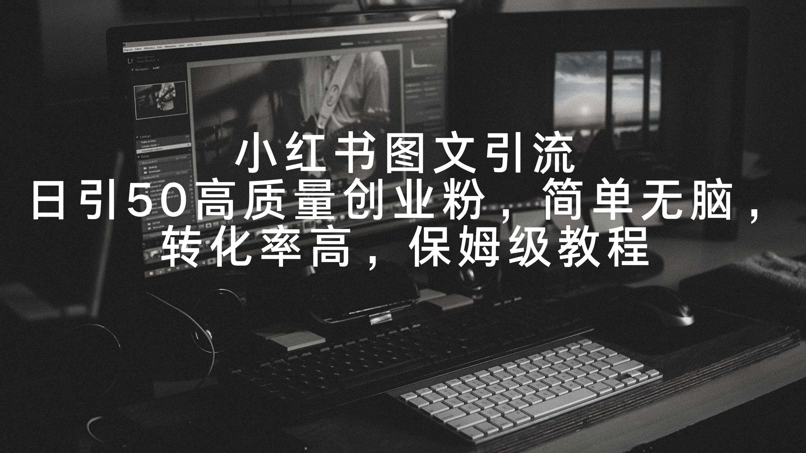 小红书图文引流，日引50高质量创业粉，简单无脑，转化率高，保姆级教程-随风资源网