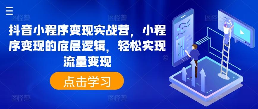 抖音小程序变现实战营，小程序变现的底层逻辑，轻松实现流量变现-随风资源网