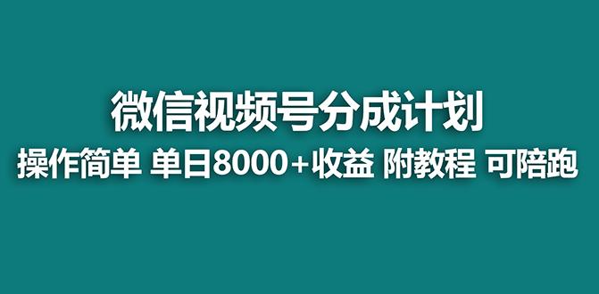 【蓝海项目】视频号分成计划最新玩法，单天收益8000+，附玩法教程，24年…-随风资源网