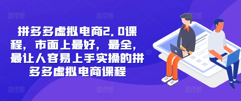 拼多多虚拟电商2.0项目，市面上最好，最全，最让人容易上手实操的拼多多虚拟电商课程-随风资源网