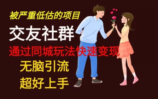 【无脑引流】同城搭子交友社群玩法教学-随风资源网