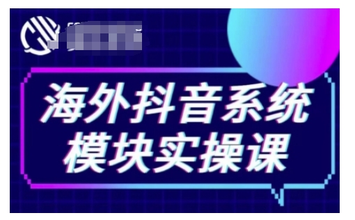 海外抖音Tiktok系统模块实操课，TK短视频带货，TK直播带货，TK小店端实操等-随风资源网