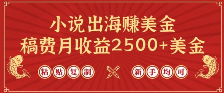 小说出海赚美金，稿费月收益2500+美金，仅需chatgpt粘贴复制，新手也能玩转【揭秘】-随风资源网