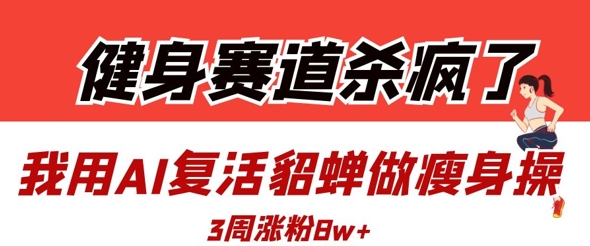健身赛道杀疯了？我用AI复活貂蝉做瘦身操，3周涨粉8W-随风资源网