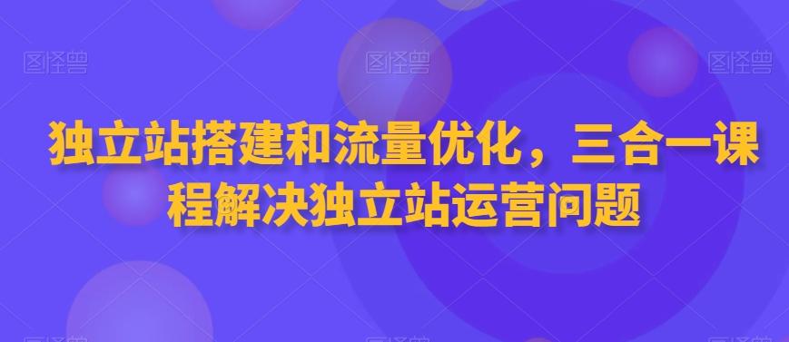 独立站搭建和流量优化，三合一课程解决独立站运营问题-随风资源网