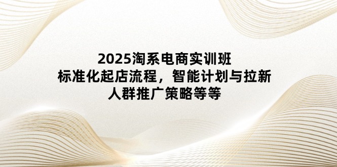 2025淘系电商实训班：标准化起店流程，智能计划与拉新，人群推广策略等等-随风资源网