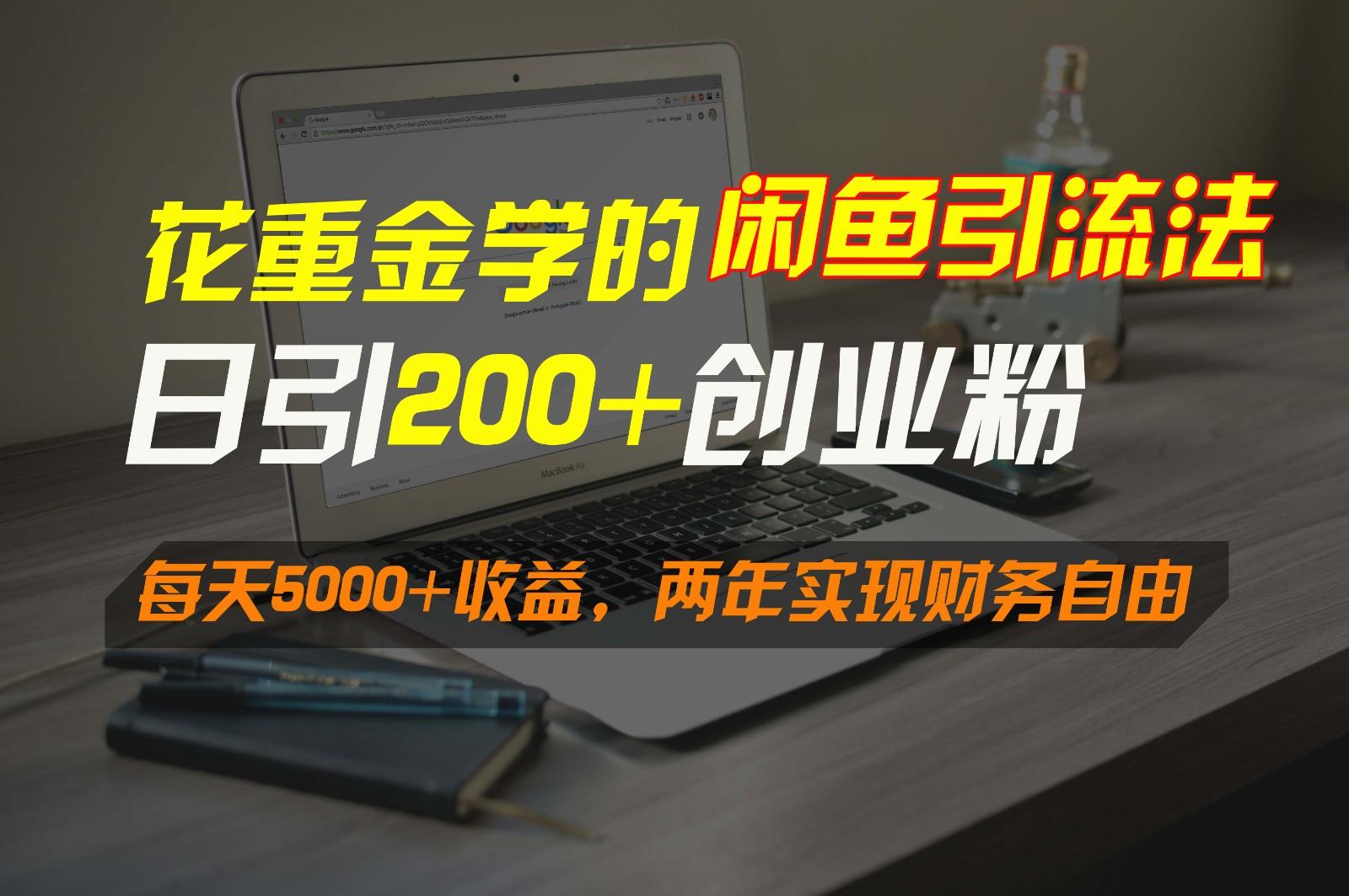 花重金学的闲鱼引流法，日引流300+创业粉，每天5000+收益，两年实现财务自由-随风资源网