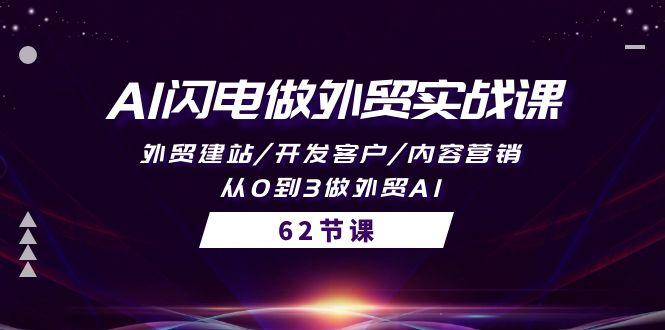 (10049期)AI闪电做外贸实战课，外贸建站/开发客户/内容营销/从0到3做外贸AI-62节-随风资源网