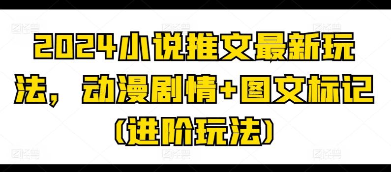2024小说推文最新玩法，动漫剧情+图文标记(进阶玩法)-随风资源网