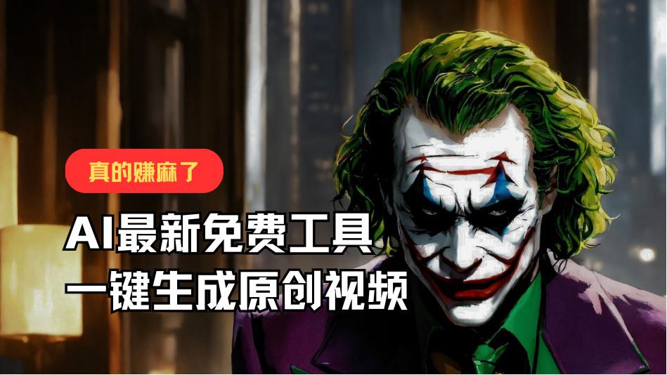 最新免费AI工具，一键生成原创视频，佛系搬运，轻松月入10000+！-随风资源网
