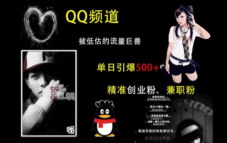 QQ频道：被低估的流量巨兽，单日引爆500+精准创业粉、兼职粉的引流秘籍-随风资源网