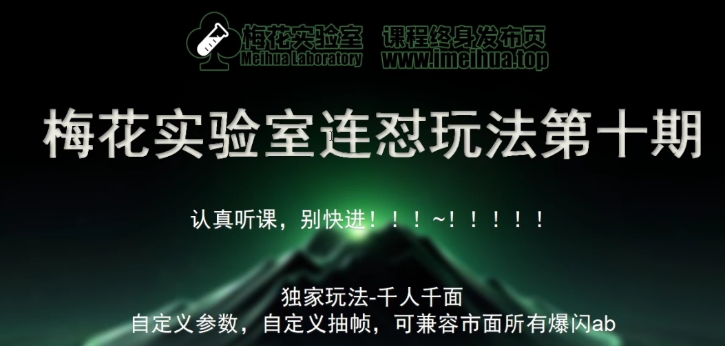 梅花实验室社群专享课视频号连怼玩法第十期课程+第二部分-FF助手全新高自由万能爆闪AB处理-随风资源网
