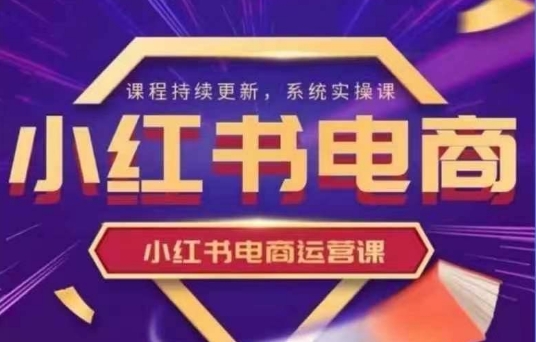 小红书电商运营实操课，​新手从0~1落地实操-随风资源网