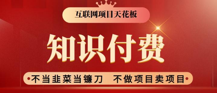 2024互联网项目天花板，新手小白也可以通过知识付费月入10W，实现财富自由【揭秘】-随风资源网