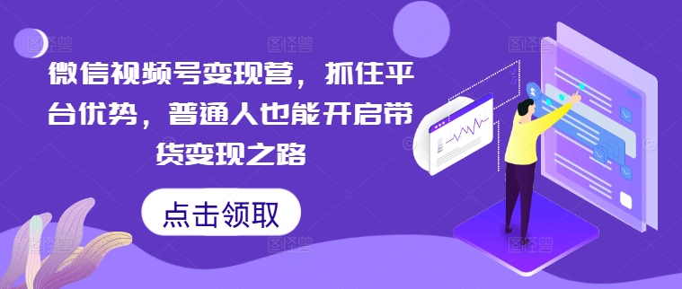 微信视频号变现营，抓住平台优势，普通人也能开启带货变现之路-随风资源网