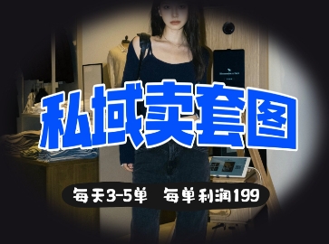 私域卖套图每天3-5单，每单利润99-随风资源网