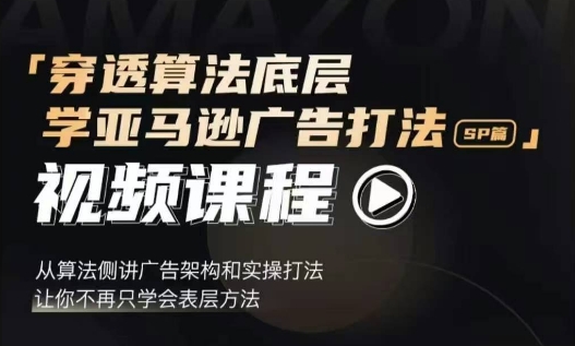穿透算法底层，学亚马逊广告打法SP篇，从算法侧讲广告架构和实操打法，让你不再只学会表层方法-随风资源网