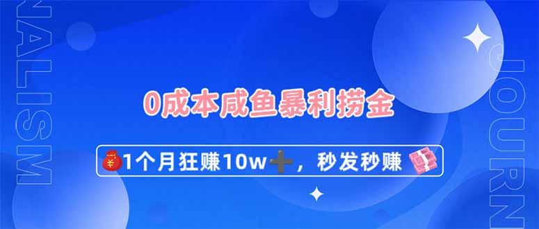 0成本闲鱼暴利捞金，1个月狂赚10W+，秒发秒赚新玩法-随风资源网