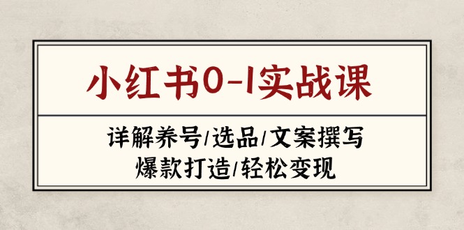 小红书0-1实战课(2023-2025-随风资源网