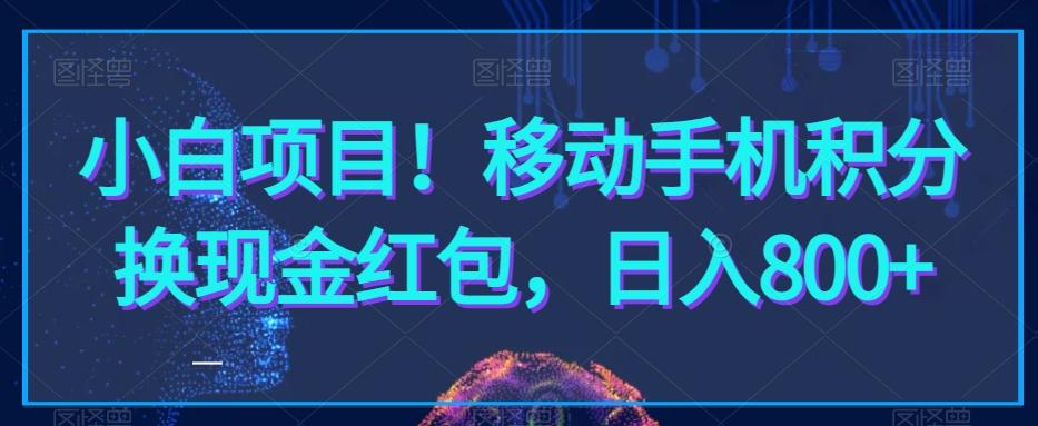 小白项目！移动手机积分换现金红包，日入800+-随风资源网