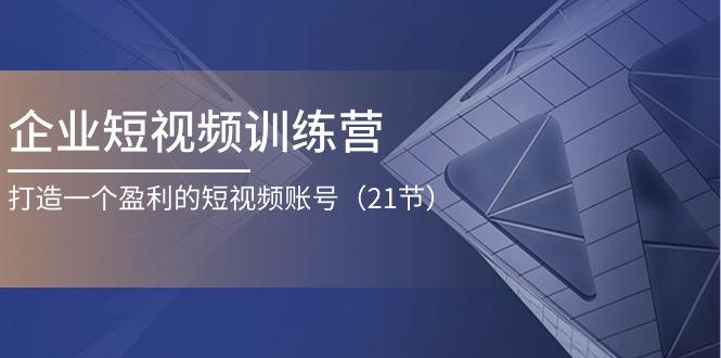 企业短视频训练营：打造一个盈利的短视频账号(21节-随风资源网