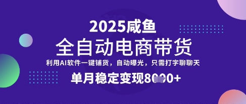 全网首发【闲鱼全自动电商带货】三年磨一剑，一朝露锋芒，单月稳定变现8k+【揭秘】-随风资源网