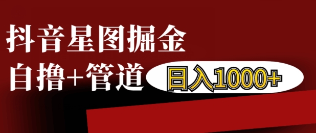 抖音星图掘金自撸，可以管道也可以自营，日入1k【揭秘】-随风资源网