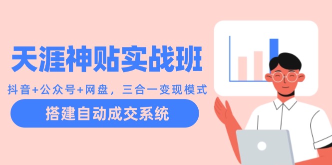 天涯神贴实战班：抖音+公众号+网盘，三合一变现模式，搭建自动成交系统-随风资源网