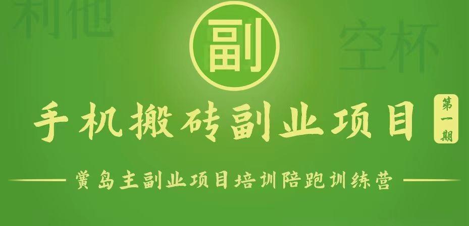 手机搬砖小副业项目训练营1.0，能用手机做的简单小副业-随风资源网