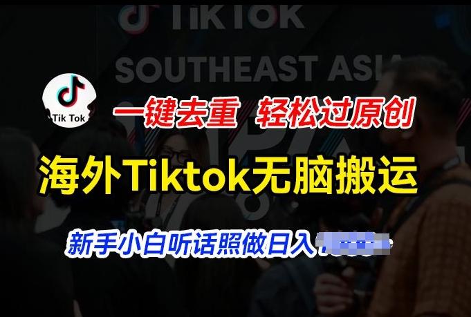 海外Tiktok短视频无脑搬运，一键去重轻松过原创，新手小白听话照做日入几张【揭秘】-随风资源网