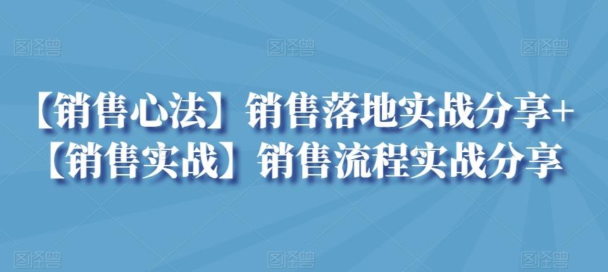 【销售心法】销售落地实战分享+【销售实战】销售流程实战分享-随风资源网