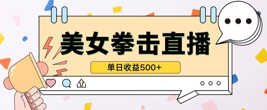 无人直播美女打拳单日收益500+，收益稳定，快速变现，小白最适合做的项目，保姆式教学【揭秘】-随风资源网