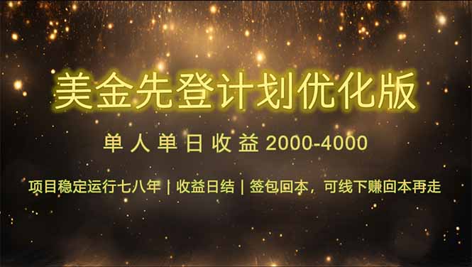 连续7-8年创单日收益冠军项目，日收益$600-1200-随风资源网