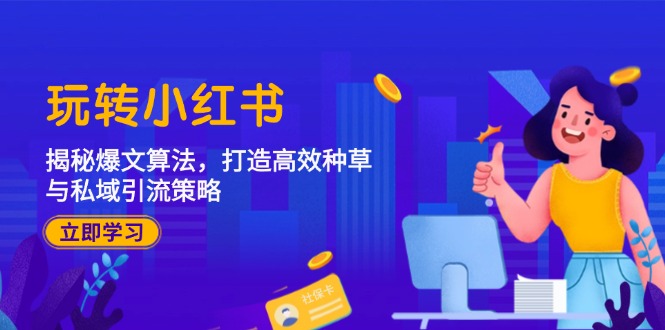 玩转小红书：揭秘爆文算法，打造高效种草与私域引流策略-随风资源网