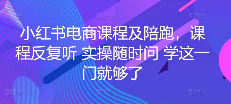 小红书电商课程及陪跑，课程反复听 实操随时问 学这一门就够了-随风资源网