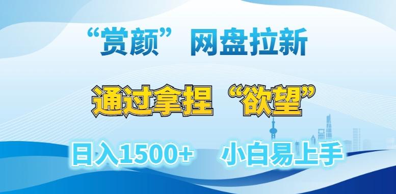 “赏颜”网盘拉新赛道，通过拿捏“欲望”日入1500+，小白易上手【揭秘】-随风资源网
