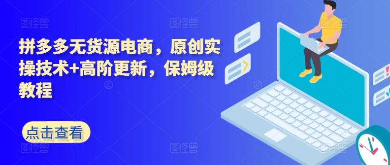 拼多多无货源电商，原创实操技术+高阶更新，保姆级教程-随风资源网