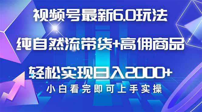 视频号带货最新6.0玩法，作品制作简单，当天起号，复制粘贴，轻松矩阵…-随风资源网