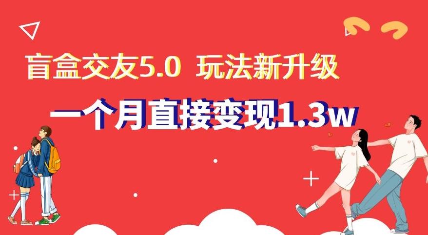 盲盒交友5.0，玩法全新升级，一个月直接变现1.3W，新手小白轻松上手【揭秘】-随风资源网