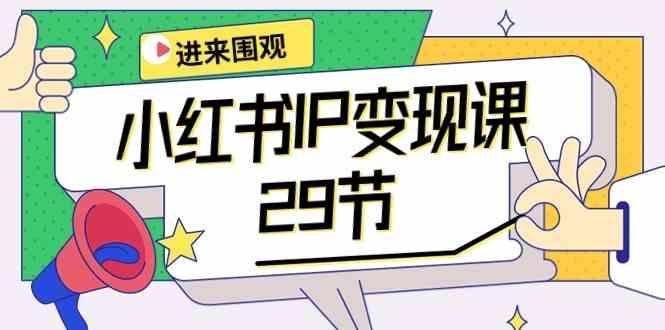 小红书IP变现课：开店/定位/IP变现/直播带货/爆款打造/涨价秘诀/等等/29节-随风资源网