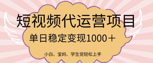 2025最新风口项目，短视频代运营日入多张【揭秘】-随风资源网