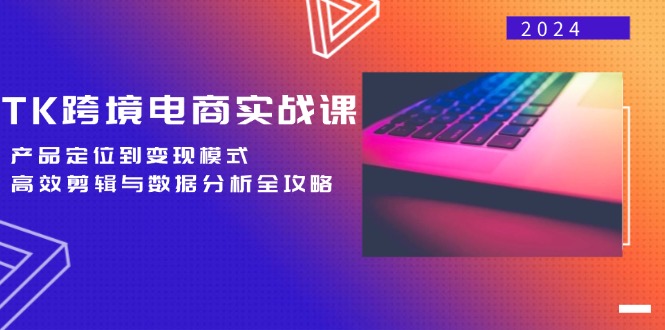 TK跨境电商实战课：产品定位到变现模式，高效剪辑与数据分析全攻略-随风资源网