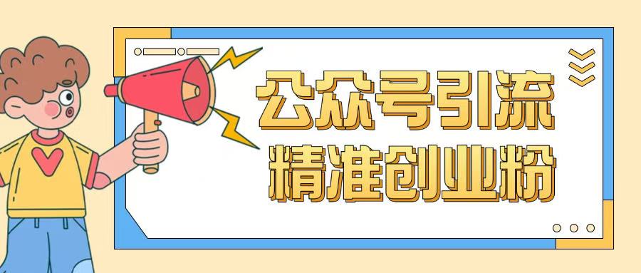 公众号引流创业粉玩法，0基础即可轻松掌握流量-随风资源网