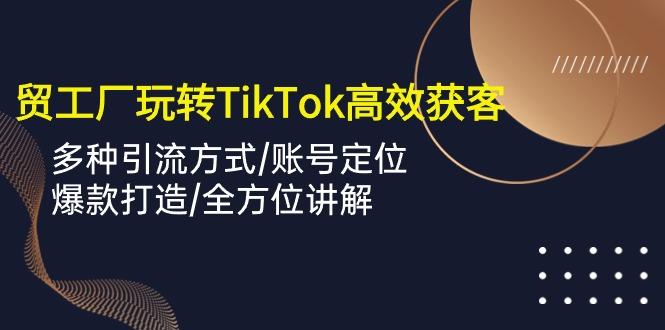 外贸工厂玩转TikTok高效获客，多种引流方式/账号定位/爆款打造/全方位讲解-随风资源网