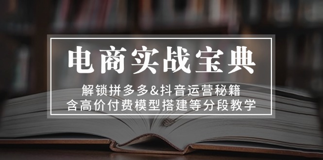电商实战宝典 解锁拼多多&抖音运营秘籍 含高价付费模型搭建等分段教学-随风资源网